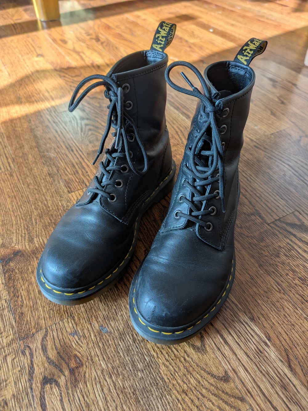 Dr. Martens Women's 1460W Smooth Leather Black Lace-Up Boots